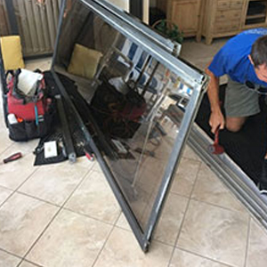 sliding glass door frame repair Piedmont